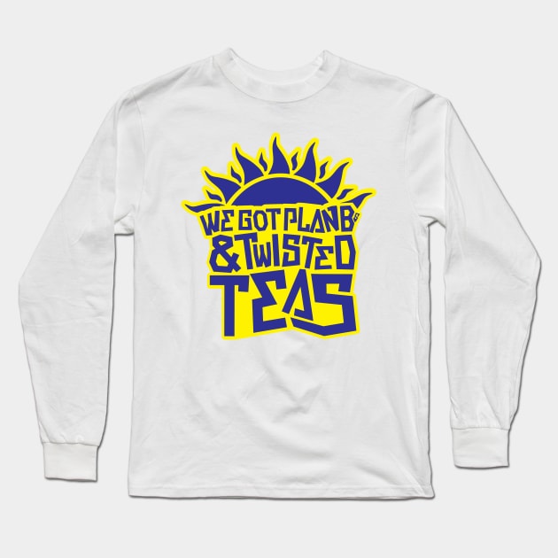 Plan Bs & Twisted Teas - Blue/Yellow Long Sleeve T-Shirt by BonBonDesigns